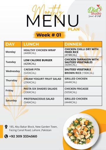 Monthly Menu Plan